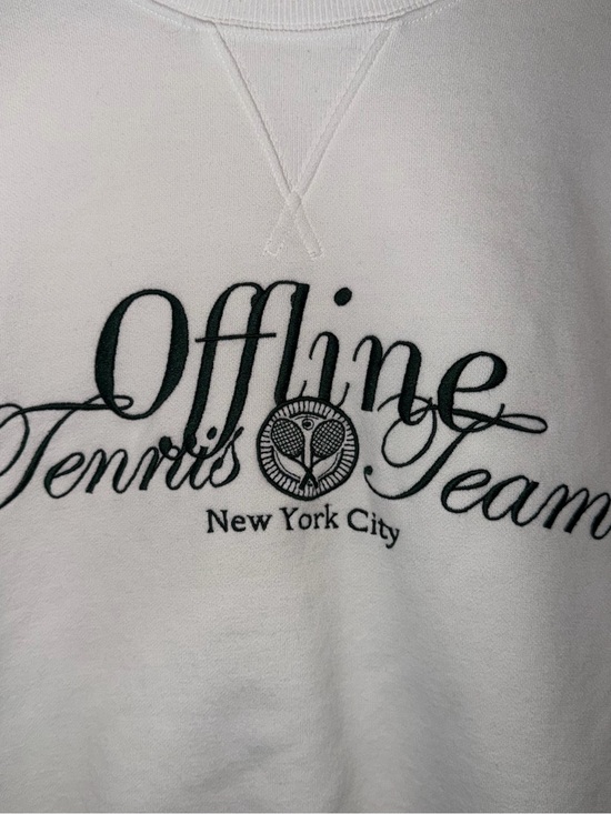 Offline Sweaters - Offline Tennis Team New York City White Crewneck Sweater